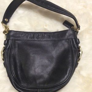 Coach Black Leather Hobo Shoulder Bag